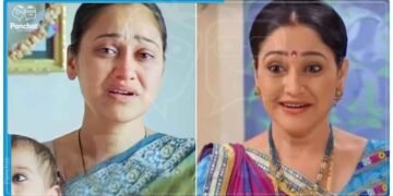 ખોળામાં બાળક, દિશા વાકાણી રડતી જોવા મળી, કેવી થઈ દયાબેનની હાલત?