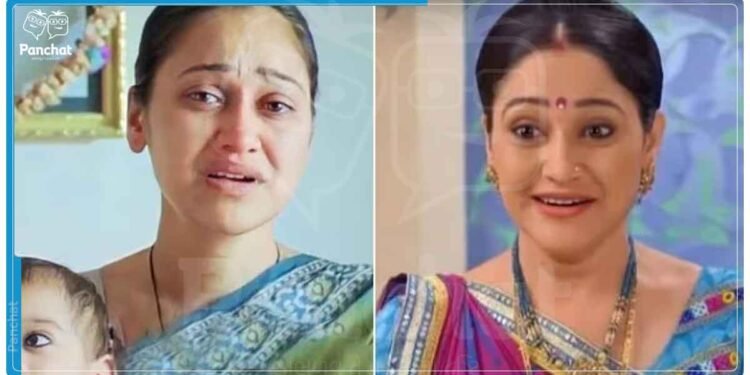 ખોળામાં બાળક, દિશા વાકાણી રડતી જોવા મળી, કેવી થઈ દયાબેનની હાલત?