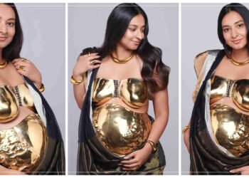 નીતા અંબાણીની પાર્ટીમાં ૨૪ કેરેટ સોનાનો ડ્રેસ પહેરીને આવી આ સુહાની, સોનાનાં કપડાંમાં ફ્લોન્ટ કર્યો બેબી બંપ