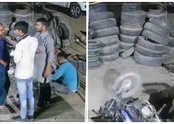 કુદરતનો કહેર! ધરતીમાં અચાનક તિરાડ પડી, થોડી જ વારમાં બાઇક સાથે 5 લોકો દટાઈ ગયા, જુઓ ડરામણો વીડિયો