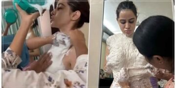 ઉર્ફી જાવેદે પોતાના શરીર પર લાપેટ્યો પ્લાસ્ટર ઓફ પેરિસ, વિડીઓ શેર કરી અને કહ્યું- ‘કંઈક ક્રેઝી તૈયાર થઈ રહ્યું છે’