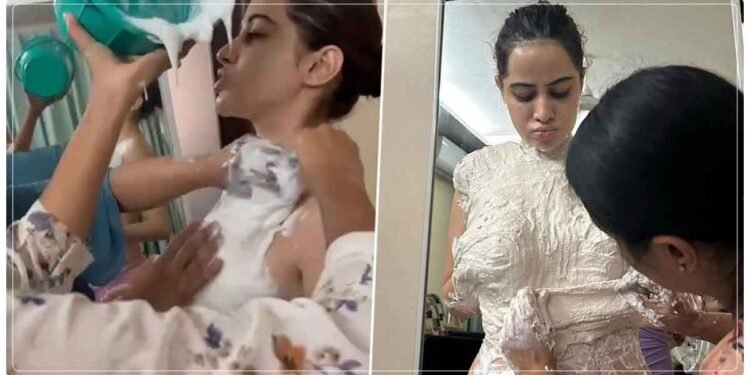 ઉર્ફી જાવેદે પોતાના શરીર પર લાપેટ્યો પ્લાસ્ટર ઓફ પેરિસ, વિડીઓ શેર કરી અને કહ્યું- ‘કંઈક ક્રેઝી તૈયાર થઈ રહ્યું છે’