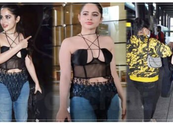 બેશરમીની પણ હદ હોય છે, જીન્સ ઉપર ઇનરવેર પહેરીને એરપોર્ટ પર પહોંચી ઉર્ફી જાવેદ, જુઓ વીડિયો