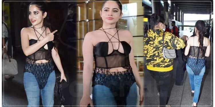 બેશરમીની પણ હદ હોય છે, જીન્સ ઉપર ઇનરવેર પહેરીને એરપોર્ટ પર પહોંચી ઉર્ફી જાવેદ, જુઓ વીડિયો
