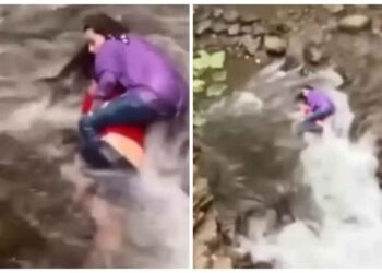 ભાઈનો જીવ બચાવવા માટે પાણીની તેજ ધારમાં બહેને તેનો જીવ જોખમમાં મુક્યો, હિંમત જોઈને તમે પણ સલામ કરશો