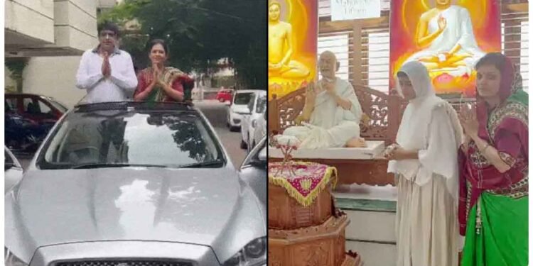 કરોડોની સંપત્તિ છોડીને સાંસારિક મોહને ત્યજી સુરતના હીરા વેપારી પોતાની પત્ની સાથે લેશે દીક્ષા! જેગુઆર કાર પર સવાર થઈ કાઢી ભવ્ય શોભાયાત્રા….