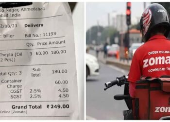 થેપલા ખાવા ઝોમેટોમાં ઓર્ડર કર્યા તો બિલ જોઈને છોકરી ગુસ્સે થઈ, બોલી – આના કરતા તો ઘરે બનાવ્યા હોત તો સારું