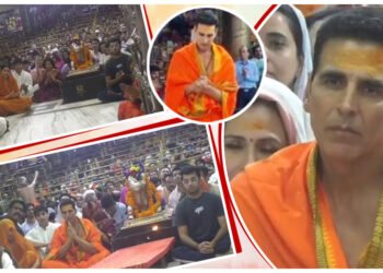 કપાળ પર ચંદન અને અને  કેસરી પહેરીને ઉજ્જૈનના મહાકાલેશ્વર મંદિરમાંજોવા મળ્યો હતો અભિનેતા, સાથે આ વ્યક્તિ જોવા મળી હતી