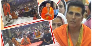 કપાળ પર ચંદન અને અને  કેસરી પહેરીને ઉજ્જૈનના મહાકાલેશ્વર મંદિરમાંજોવા મળ્યો હતો અભિનેતા, સાથે આ વ્યક્તિ જોવા મળી હતી