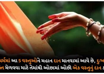 હિંદુ ધર્મમાં આ 5 વસ્તુઓને મહાન દાન માનવામાં આવે છે, દુઃખમાંથી મુક્તિ મેળવવા માટે તેમાંથી ઓછામાં ઓછી એક વસ્તુનું દાન કરો.