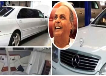 ધીરુભાઈ અંબાણીની 22 વર્ષ જૂની કારના ફોટા, પાછળની બાજુની બેઠકો સામ સામે અને પાર્કિંગ સેન્સર