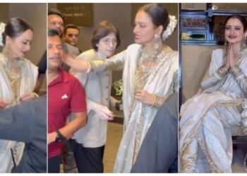 રેખાએ પાપારાઝીને જાહેરમાં માર્યો થપ્પડ, કેમેરામાં કેદ થયો દ્રશ્ય, લોકોએ કરી ફની કોમેન્ટ, કહ્યું ‘હવે તે સ્નાન નહીં કરે’