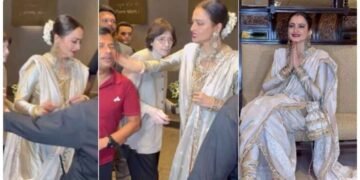 રેખાએ પાપારાઝીને જાહેરમાં માર્યો થપ્પડ, કેમેરામાં કેદ થયો દ્રશ્ય, લોકોએ કરી ફની કોમેન્ટ, કહ્યું ‘હવે તે સ્નાન નહીં કરે’