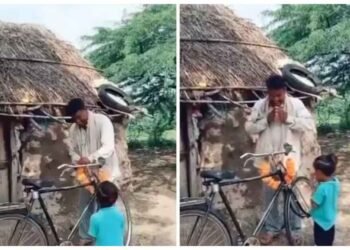 પપ્પાએ સેકન્ડ હેન્ડ સાયકલ ખરીદી, બાળક જોઈને આનંદથી ઉછળી પડ્યો, એક્સપ્રેસન જોઈને તમારા મોઢા પર સ્મિત આવી જશે