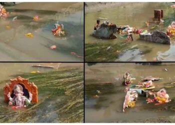 ગણપતિ વિસર્જનના 24 કલાક પછીના દ્રશ્યો ગણેશ ભક્તોને વિચલિત કરી શકે છે, જે દેવને 10 દિવસ પૂજ્યા એમની હાલત તો જુઓ…