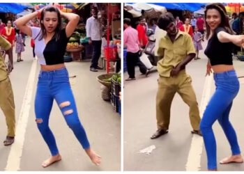 છોકરી રીલ માટે ડાન્સ કરી રહી હતી, પાછળ ઉભેલા દારૂડિયાએ મહેફિલ લૂંટી