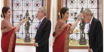 નીતા અંબાણી-મુકેશ અંબાણીએ ઓલિમ્પિક સમિતિના પ્રમુખ થોમસ બાચનું તેમના ઘરે ભવ્ય સ્વાગત કર્યું, જોઇને લોકો એ કહ્યું….