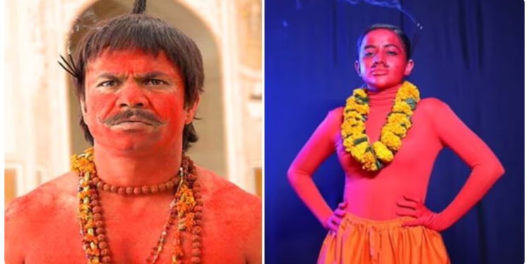 રાજપાલ યાદવ બની ઉર્ફી જાવેદ, મૂછો લગાવીને છોટા પંડિતનું પાત્રને રીક્રિયેટ કર્યું