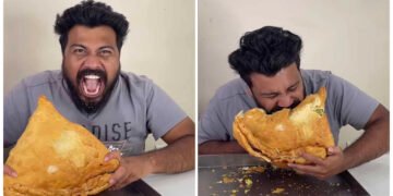 ‘ભાઈ, તું રાવણ નથી બકાસુર છે’; ભૂખડી બરસની જેમ 5 કિલો સમોસા ખાતા જોઈને લોકોએ આ પ્રતિક્રિયા આપી હતી