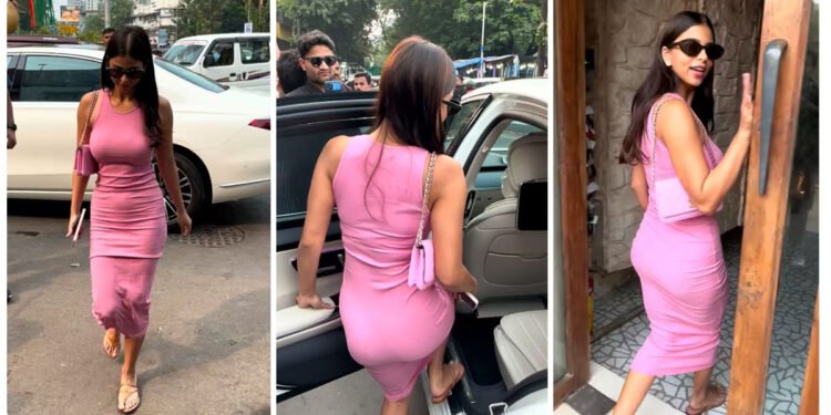 પર્પલ ટાઈટ ડ્રેસ..બ્લેક ચશ્મા..કિલર વોક…સુહાના ખાન પોશાક પહેરીને ઘરની બહાર આવી, તેના કિલર લુકથી હૃદયના ધબકારા વધી ગયા.